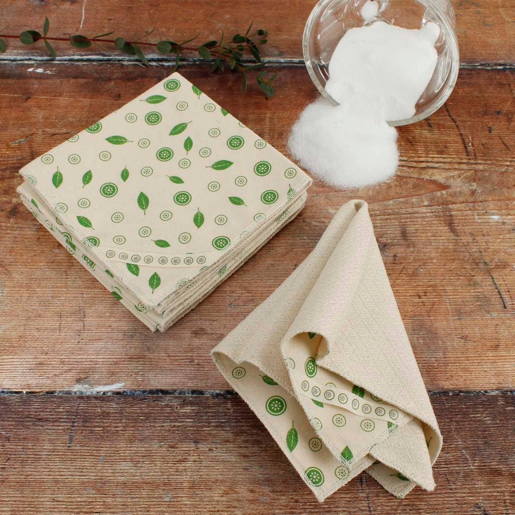 Organic Cotton Unpaper Towels - Mint Leaf - Pack of 5