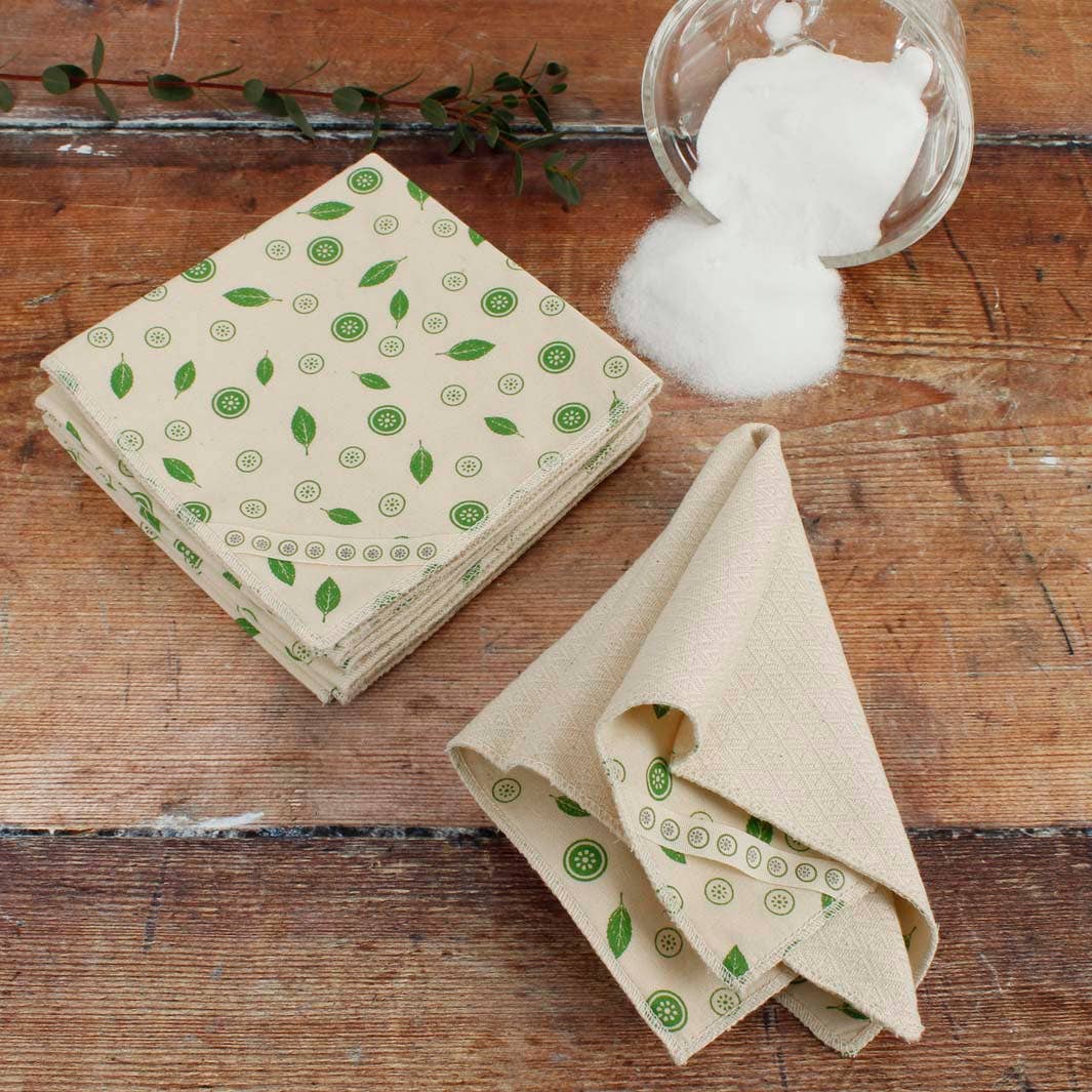 Organic Cotton Unpaper Towels - Mint Leaf - Pack of 5