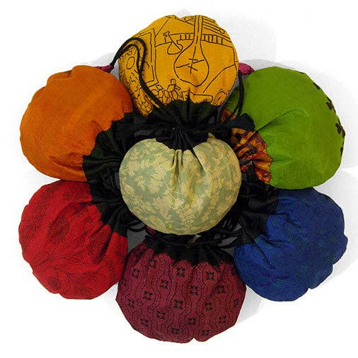 Recycled Sari Drawstring Pouch