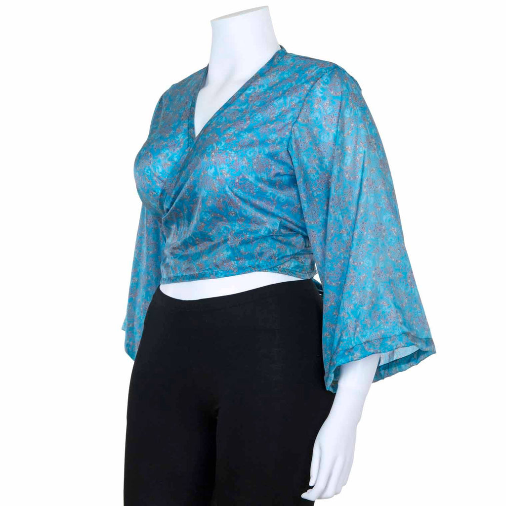 Recycled Sari Wrap Top