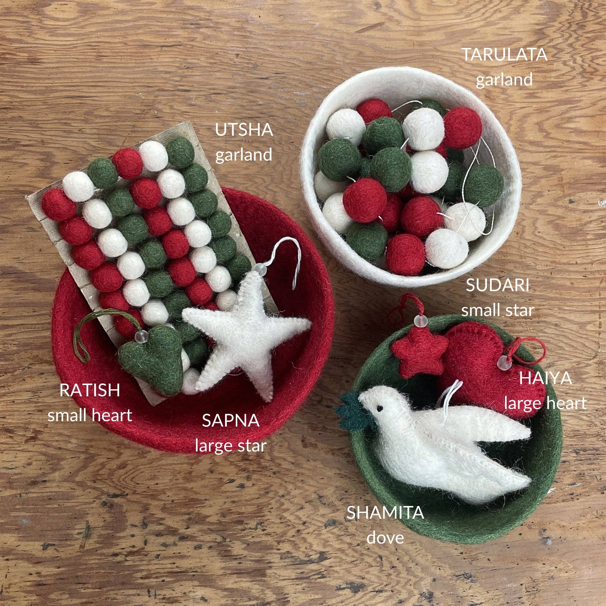 TARULATA Boho Felt Ball Pompom Garland 200cm