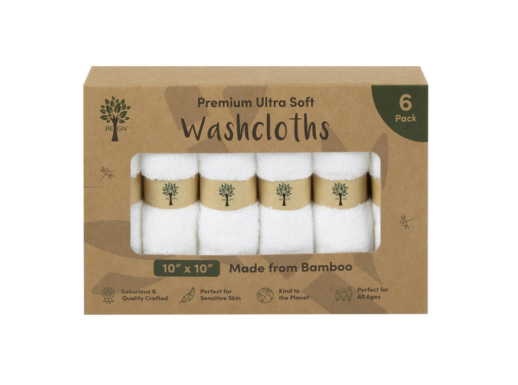 Bamboo Face Cloths - 6 Pack - Organic