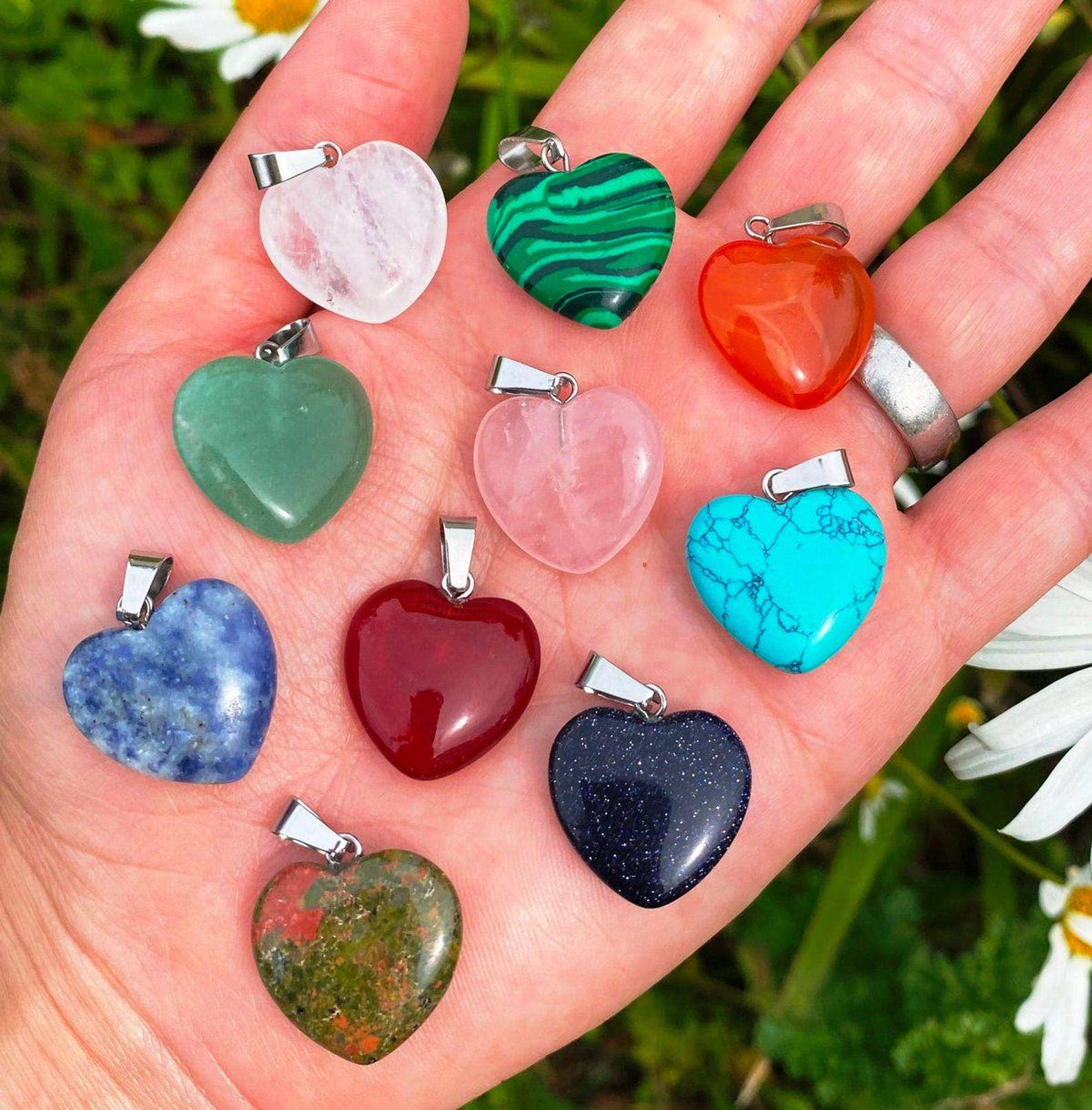 Gemstone Heart Pendant
