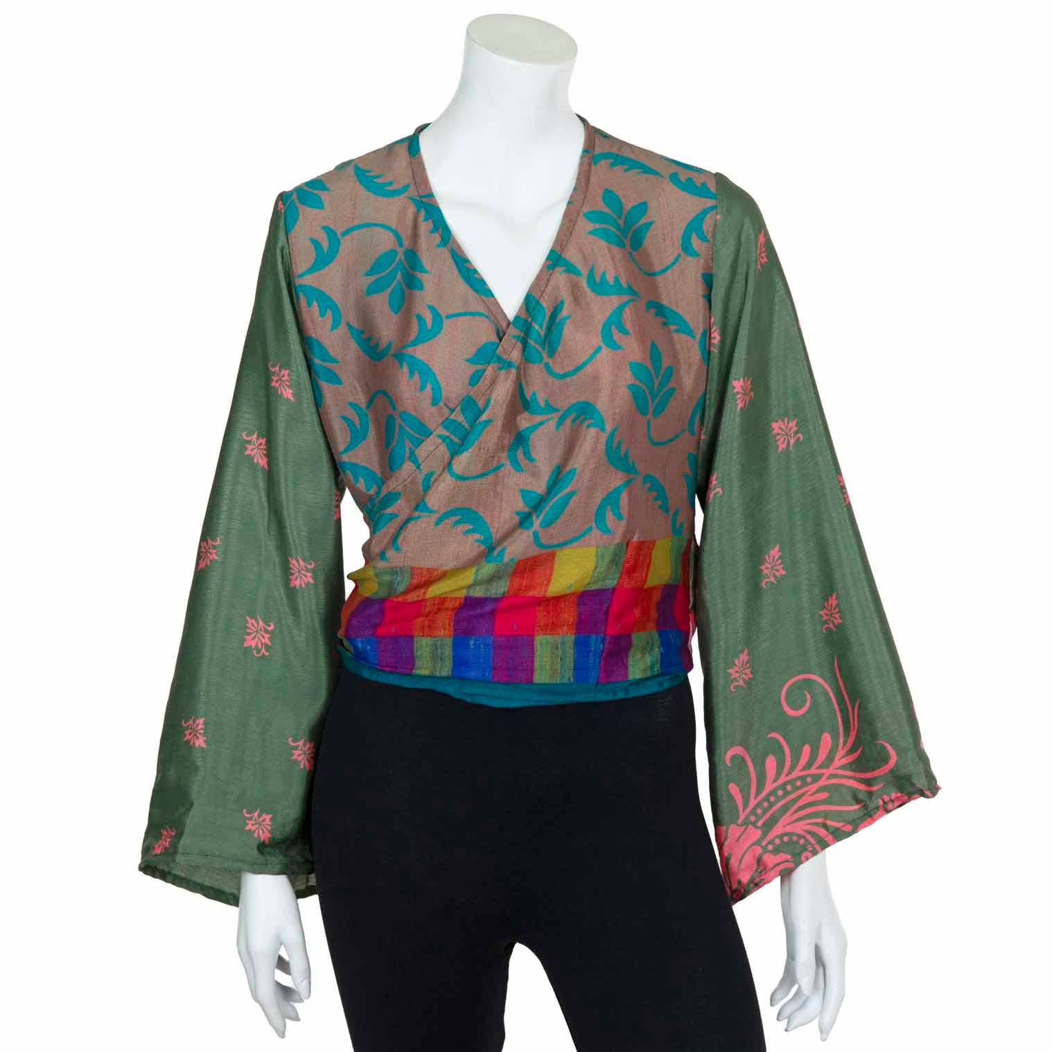 Recycled Sari Wrap Top