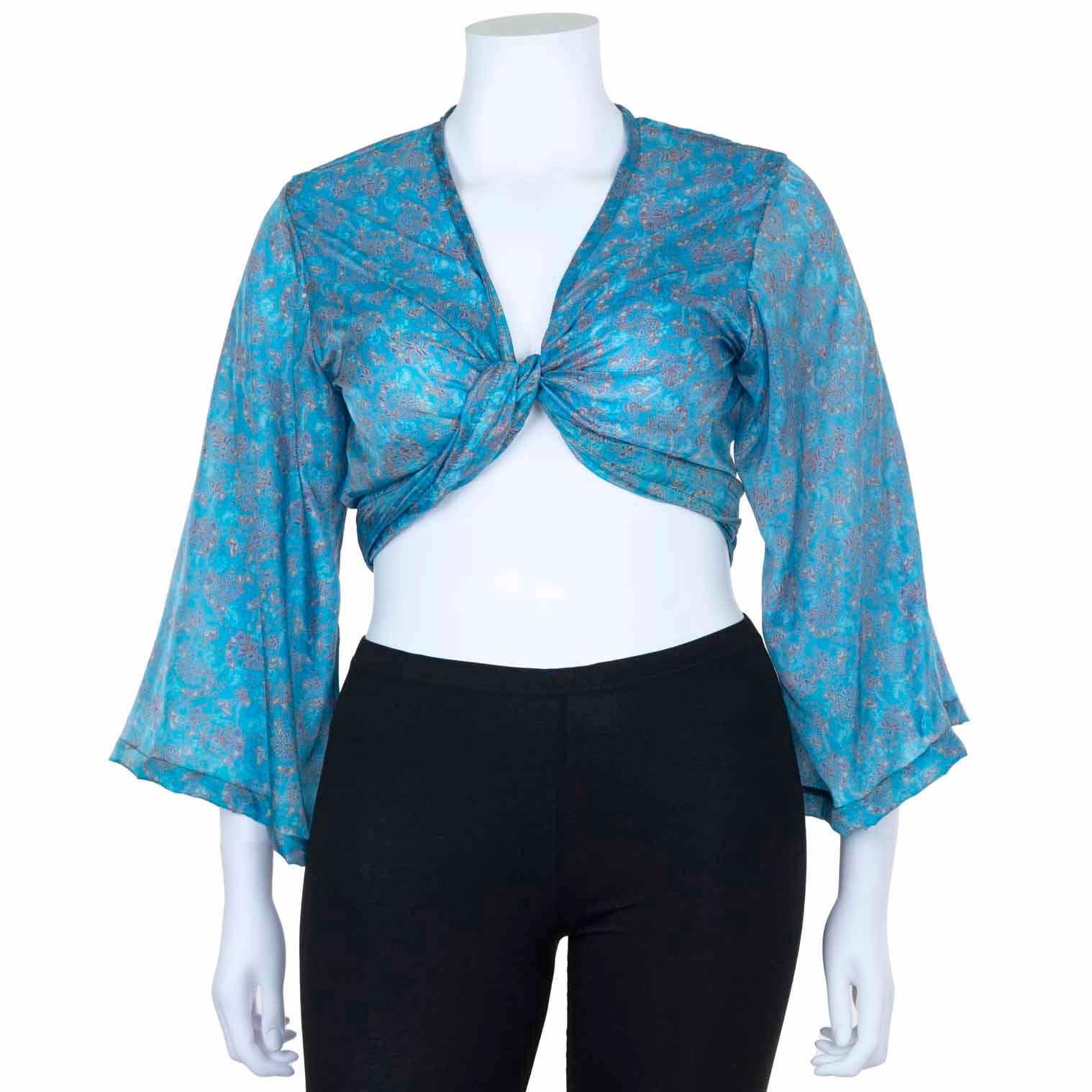 Recycled Sari Wrap Top