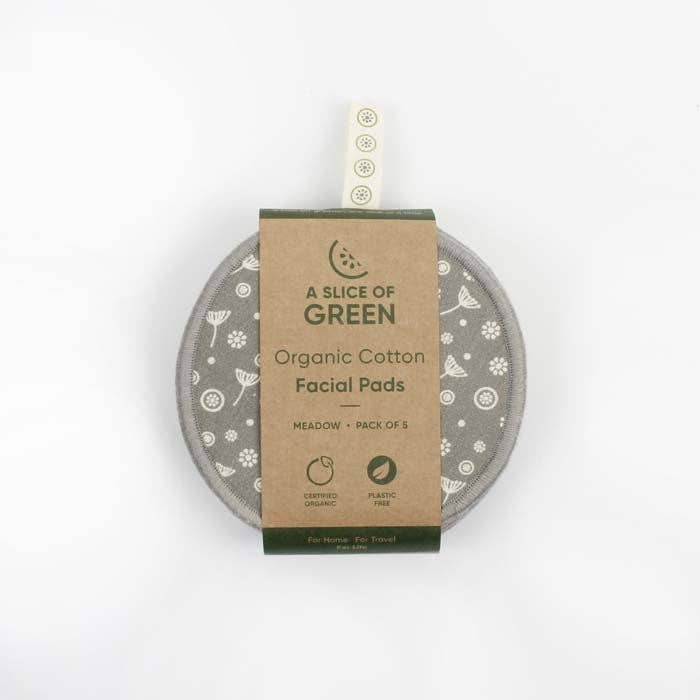 Organic Cotton Facial Pads - Meadow - Pack of 5
