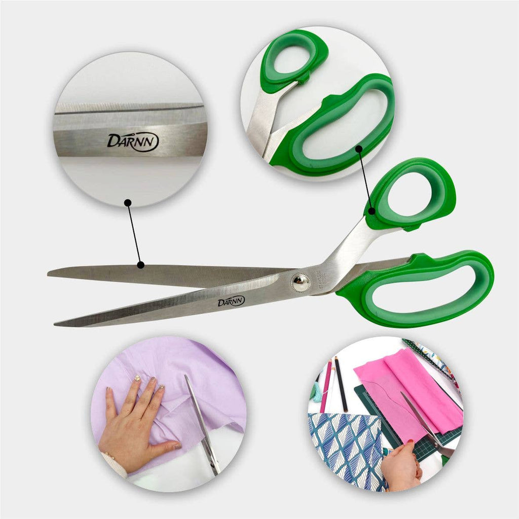 Darnn 10" Dressmaking Scissors, Long Scissors for Craft