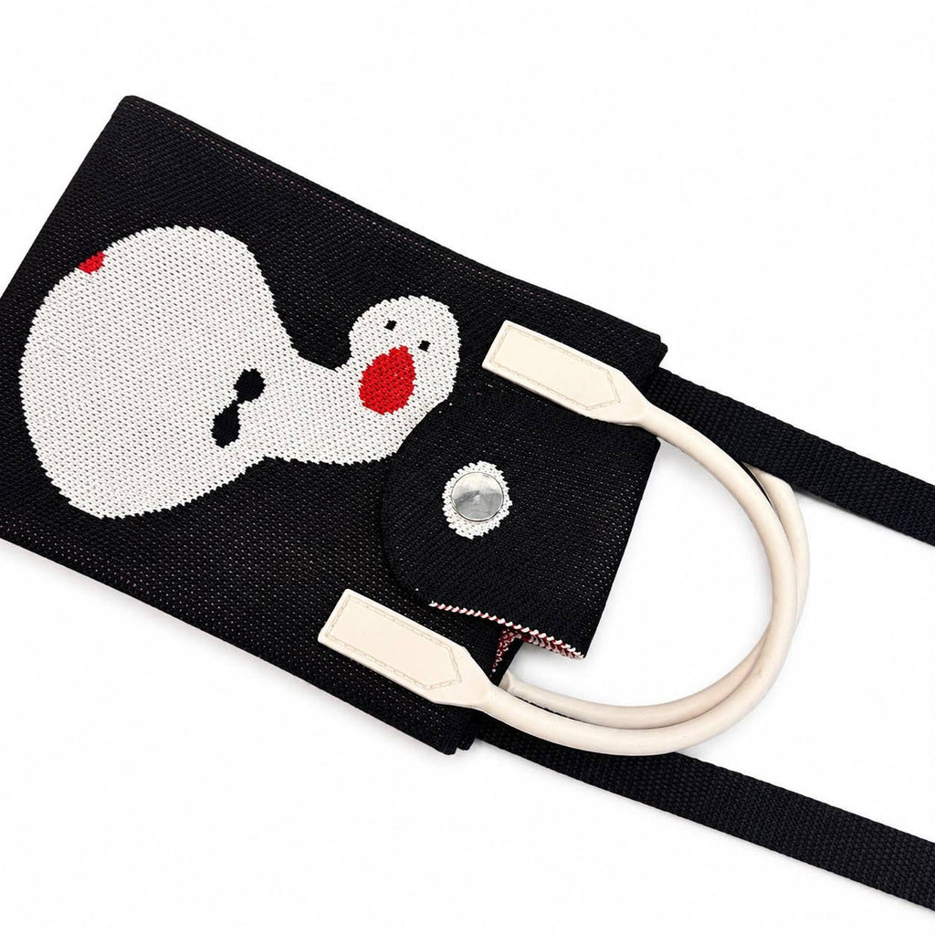 Knit Crossbody Phone Bag with Rubber Handles