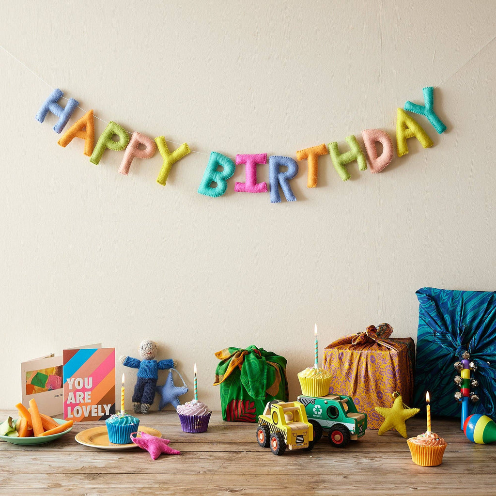 BIRTHDAY Letter Garland Felt Happy Birthday 200cm