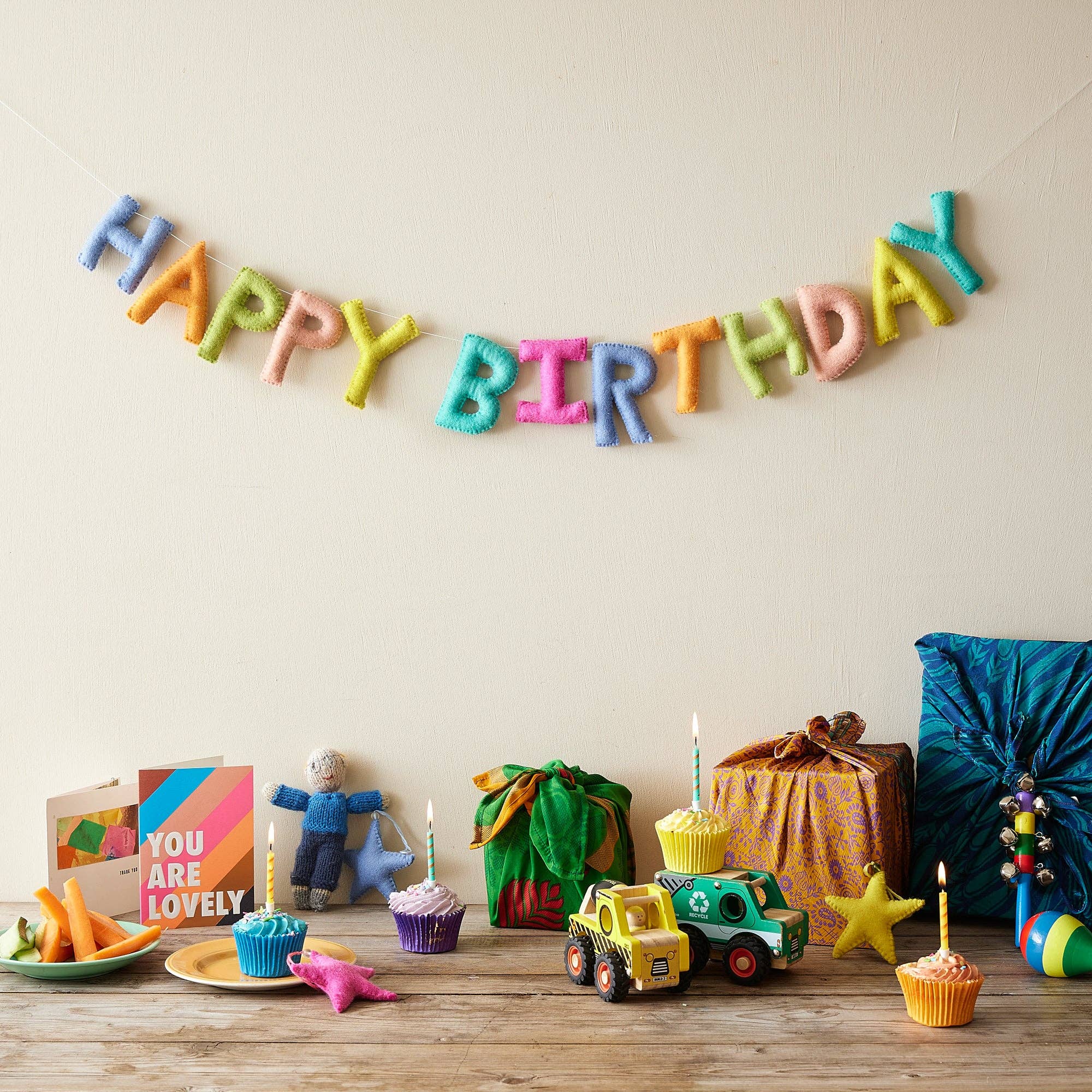 BIRTHDAY Letter Garland Felt Happy Birthday 200cm