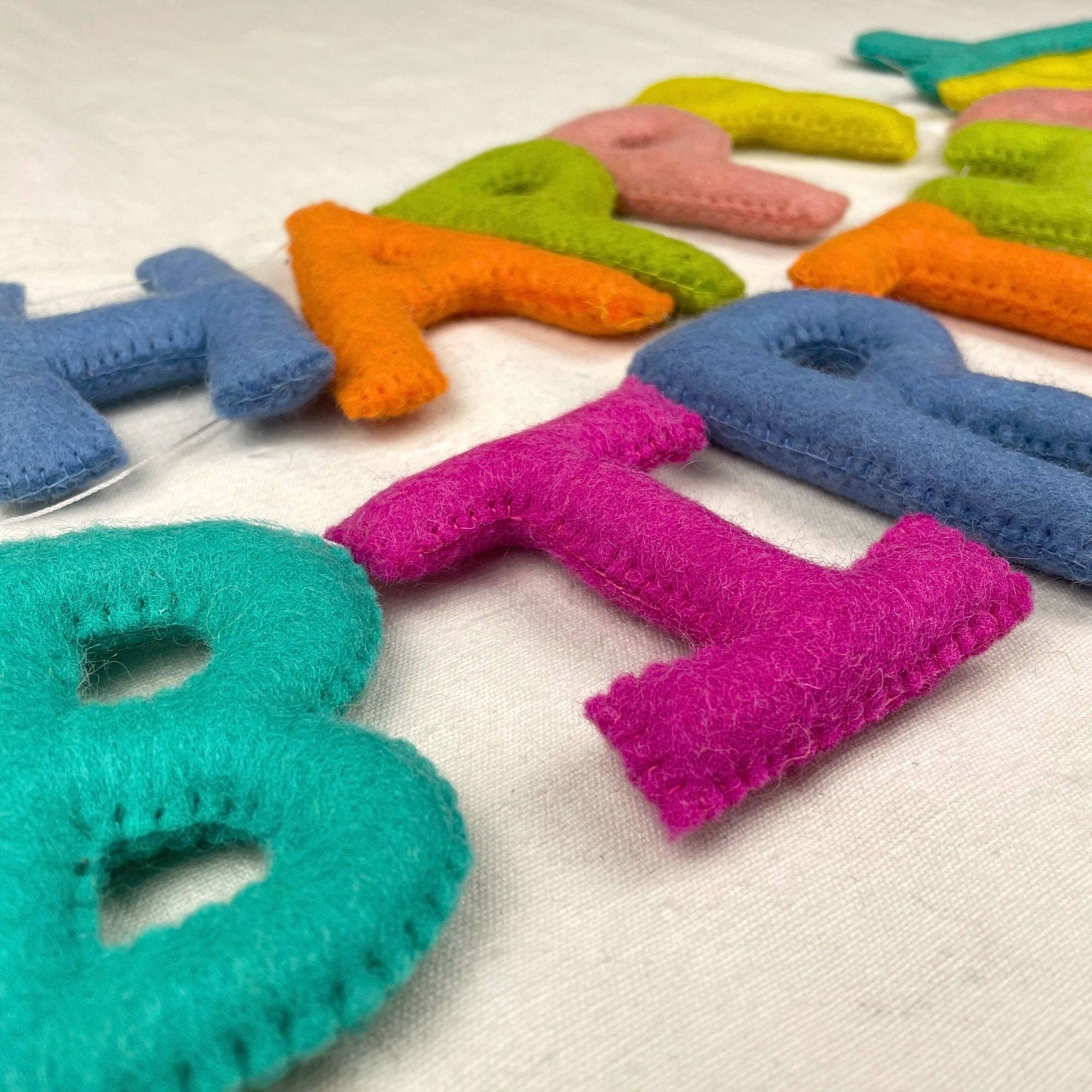 BIRTHDAY Letter Garland Felt Happy Birthday 200cm