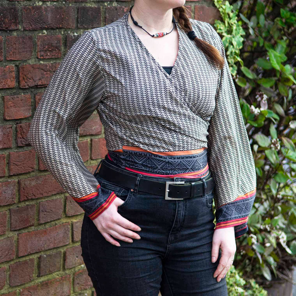 Recycled Sari Wrap Top