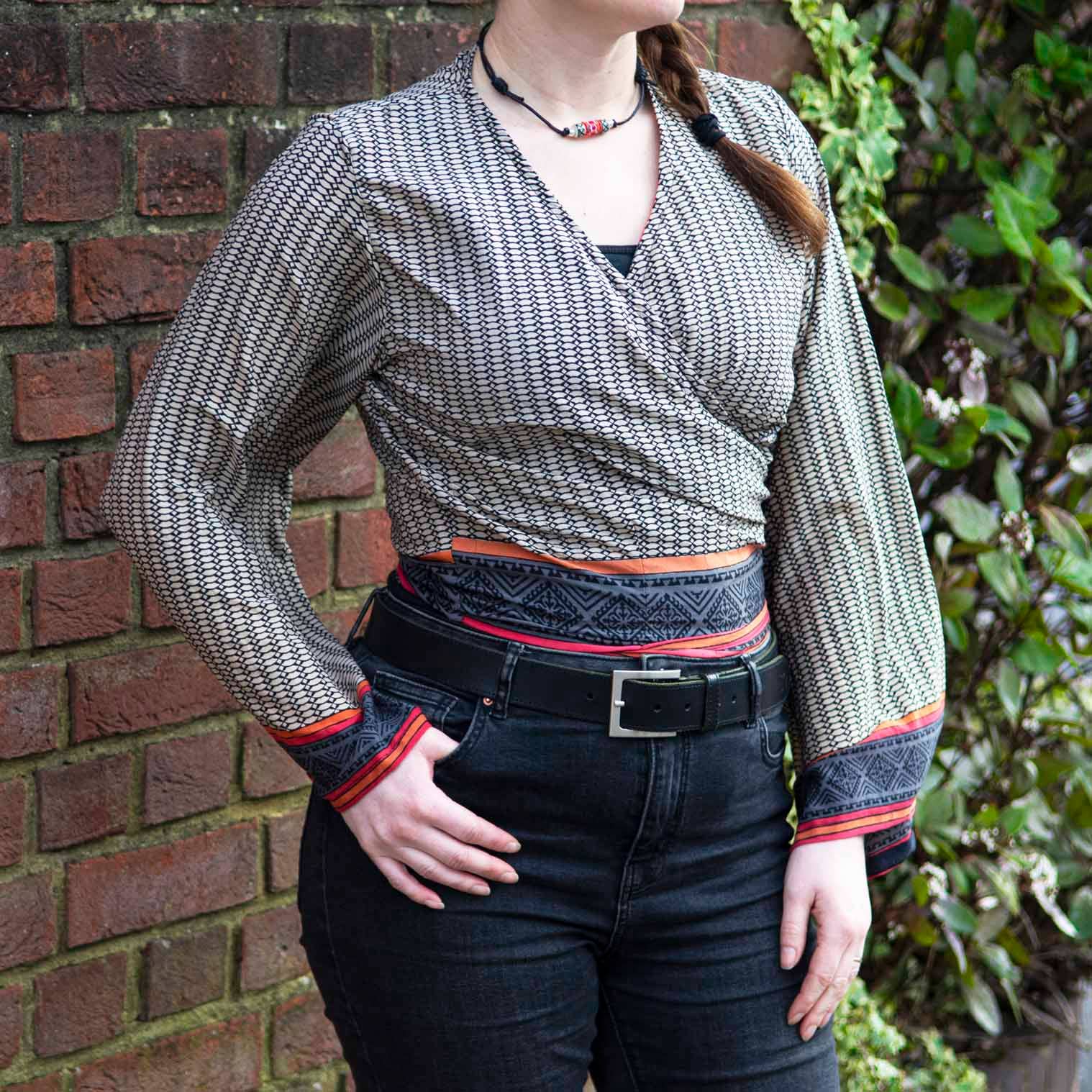 Recycled Sari Wrap Top