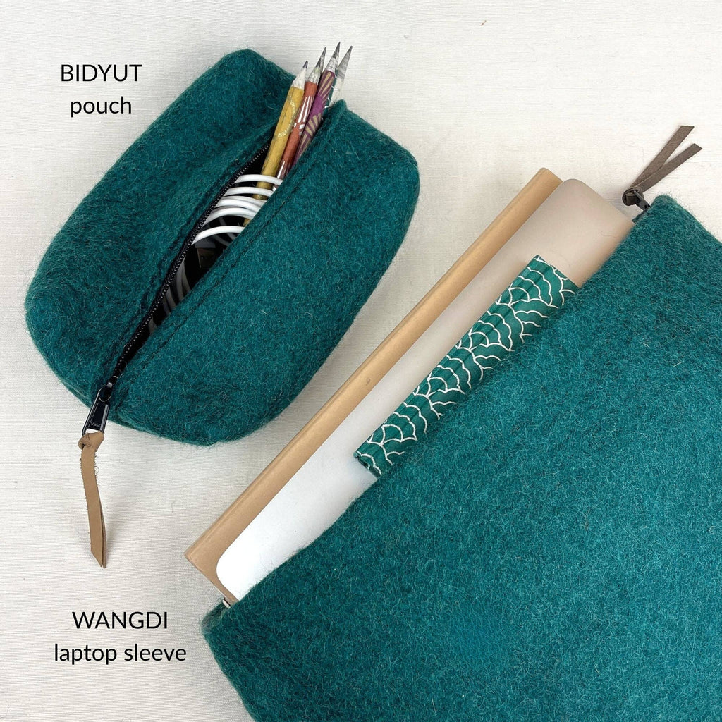 BIDYUT Boxy Felt Pouch Desk Tidy