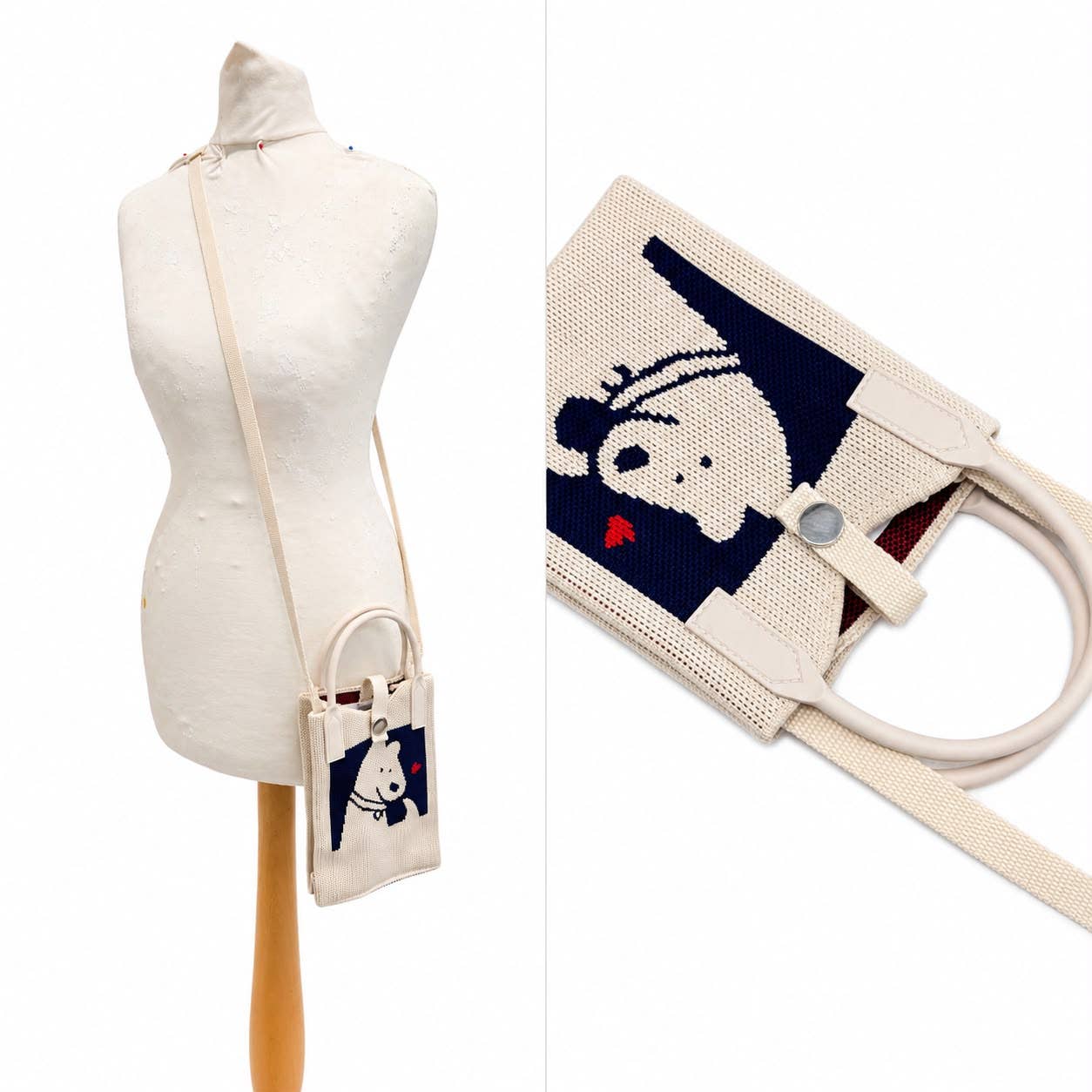 Knit Crossbody Phone Bag with Rubber Handles