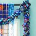 Recycled Sari Eco Tinsel/Garland - Blue