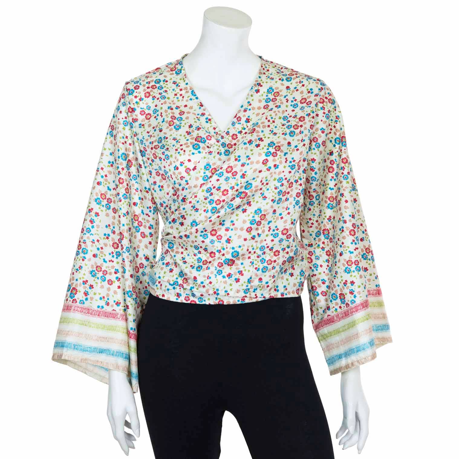 Recycled Sari Wrap Top