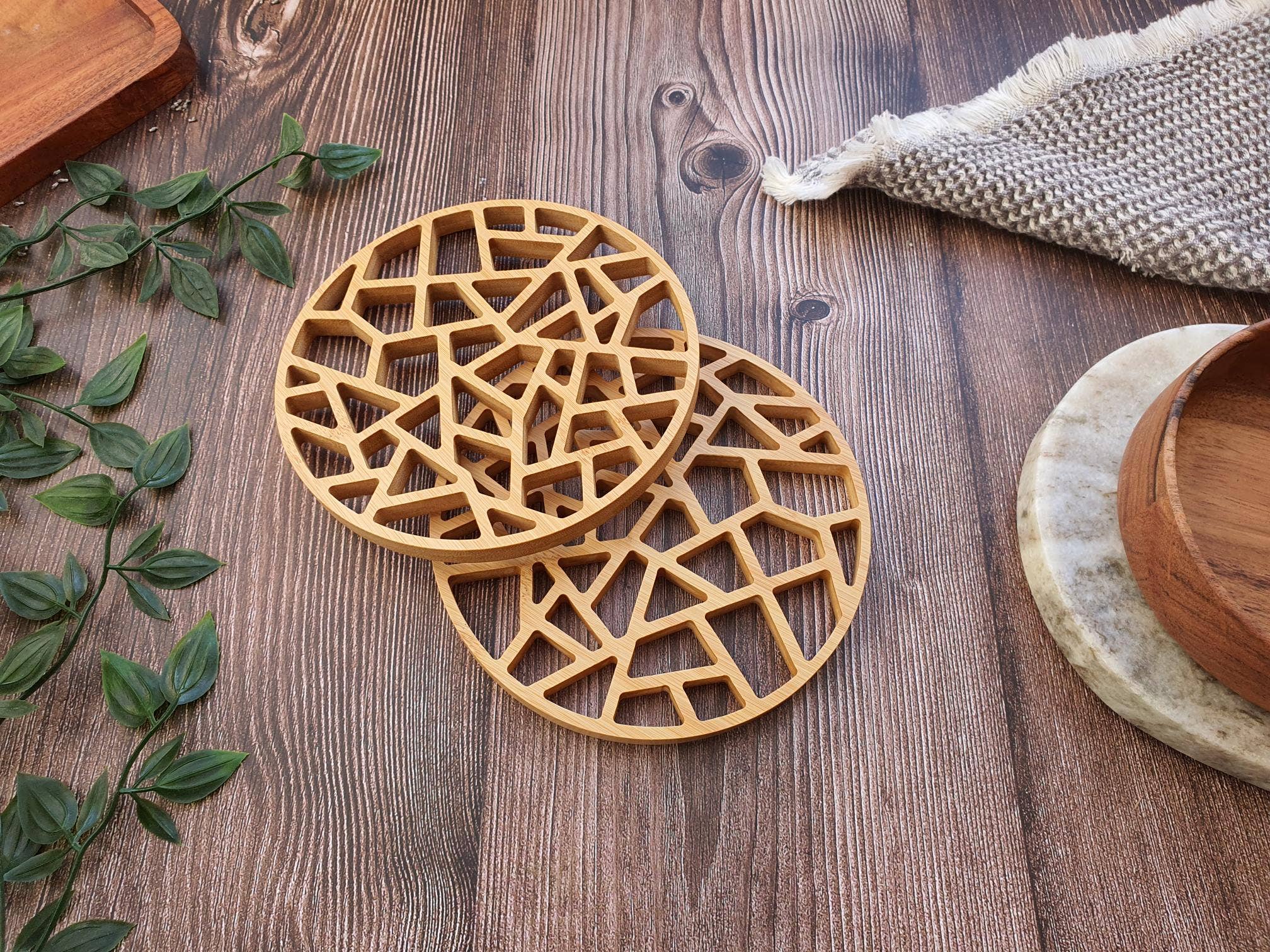 Bamboo Trivet Mat 15cm