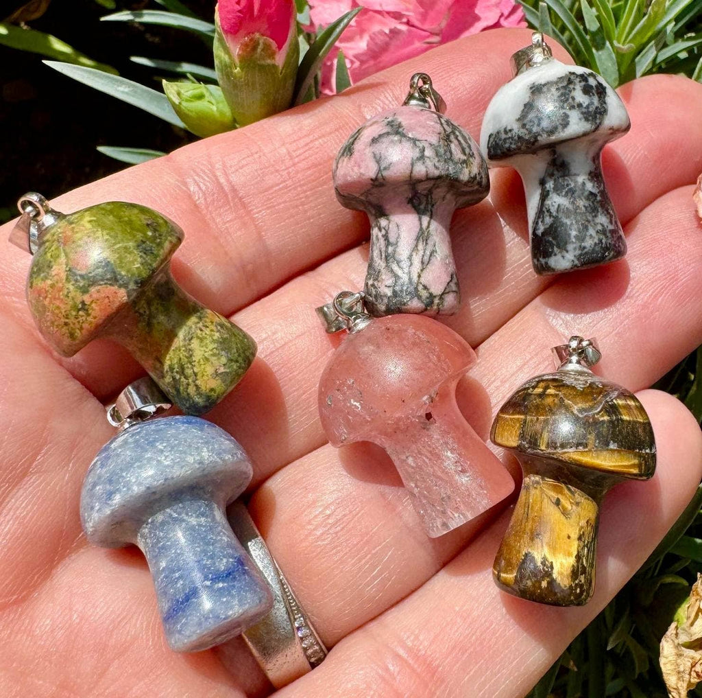 Gemstone Mushroom Pendant