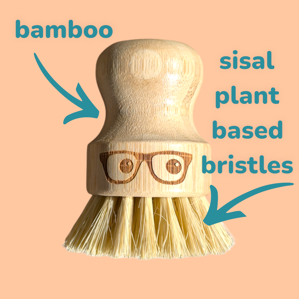 'Geeky' Pot Scrubbing Brush | Bamboo Cleaning Brush