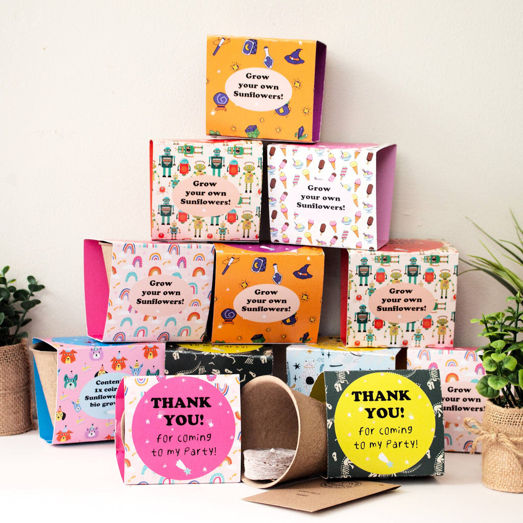 Packs of 6. Thank you for coming to my party! Sunflowers.