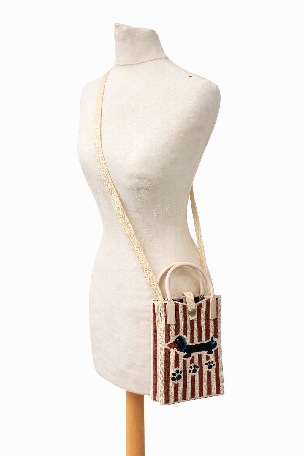 Knit Crossbody Phone Bag with Rubber Handles