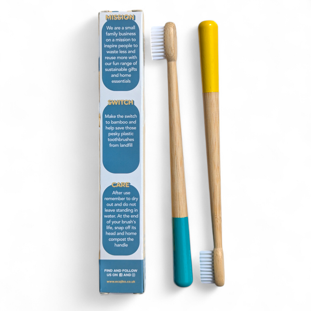 Sustainable Bamboo Toothbrush, Adult Medium Toothbrush