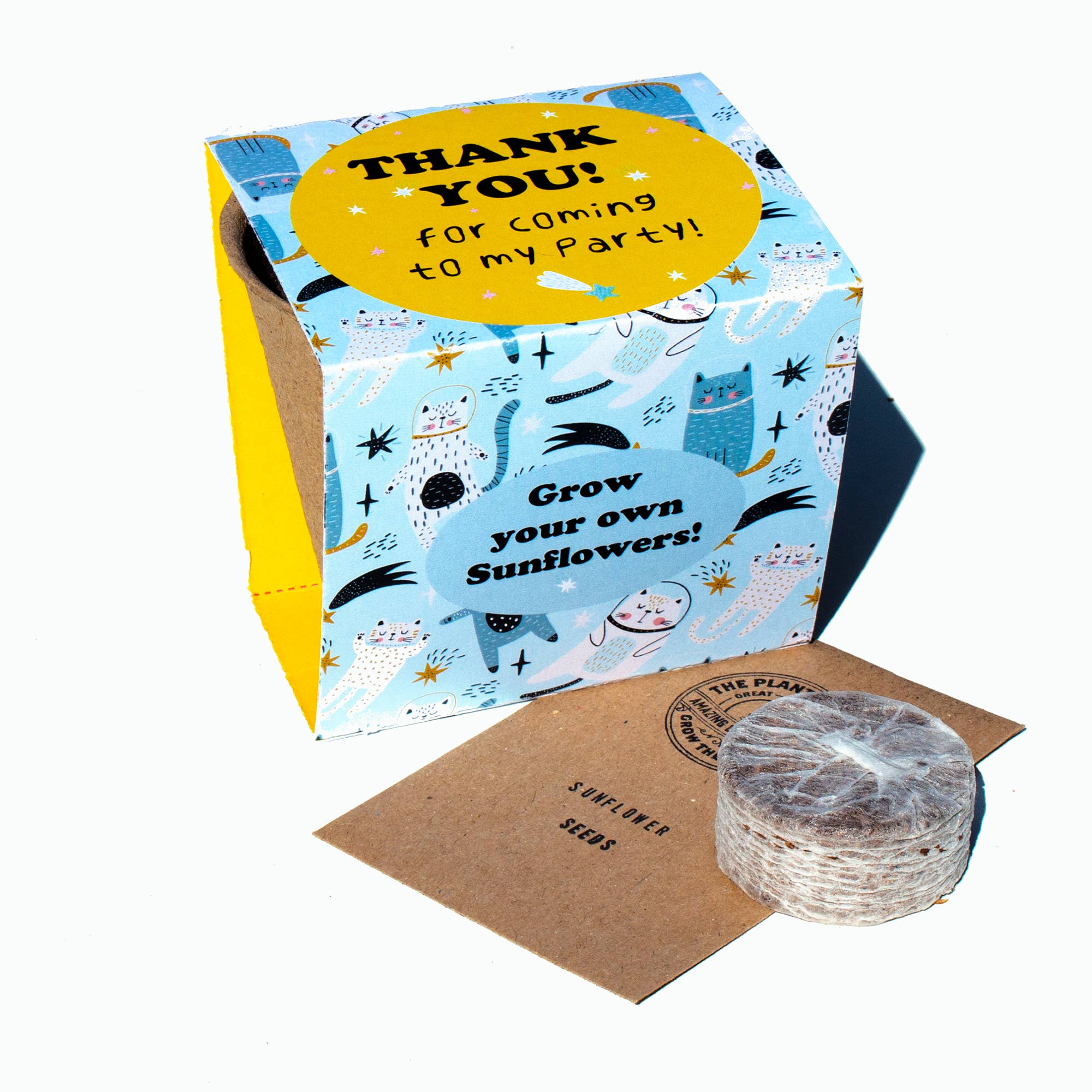 Packs of 6. Thank you for coming to my party! Sunflowers.