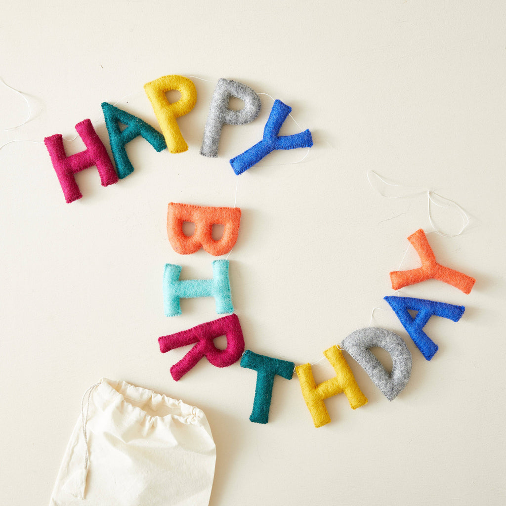 BIRTHDAY Letter Garland Felt Happy Birthday 200cm