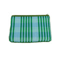 Recycled Woven Pom Pom Pouch - Ocean