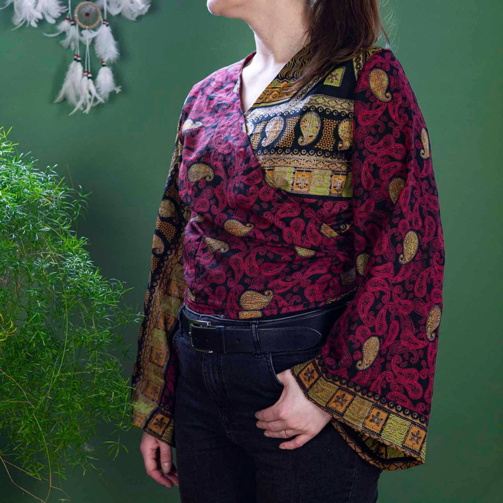 Recycled Sari Wrap Top